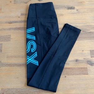 VSX Sport blue and black workout leggings